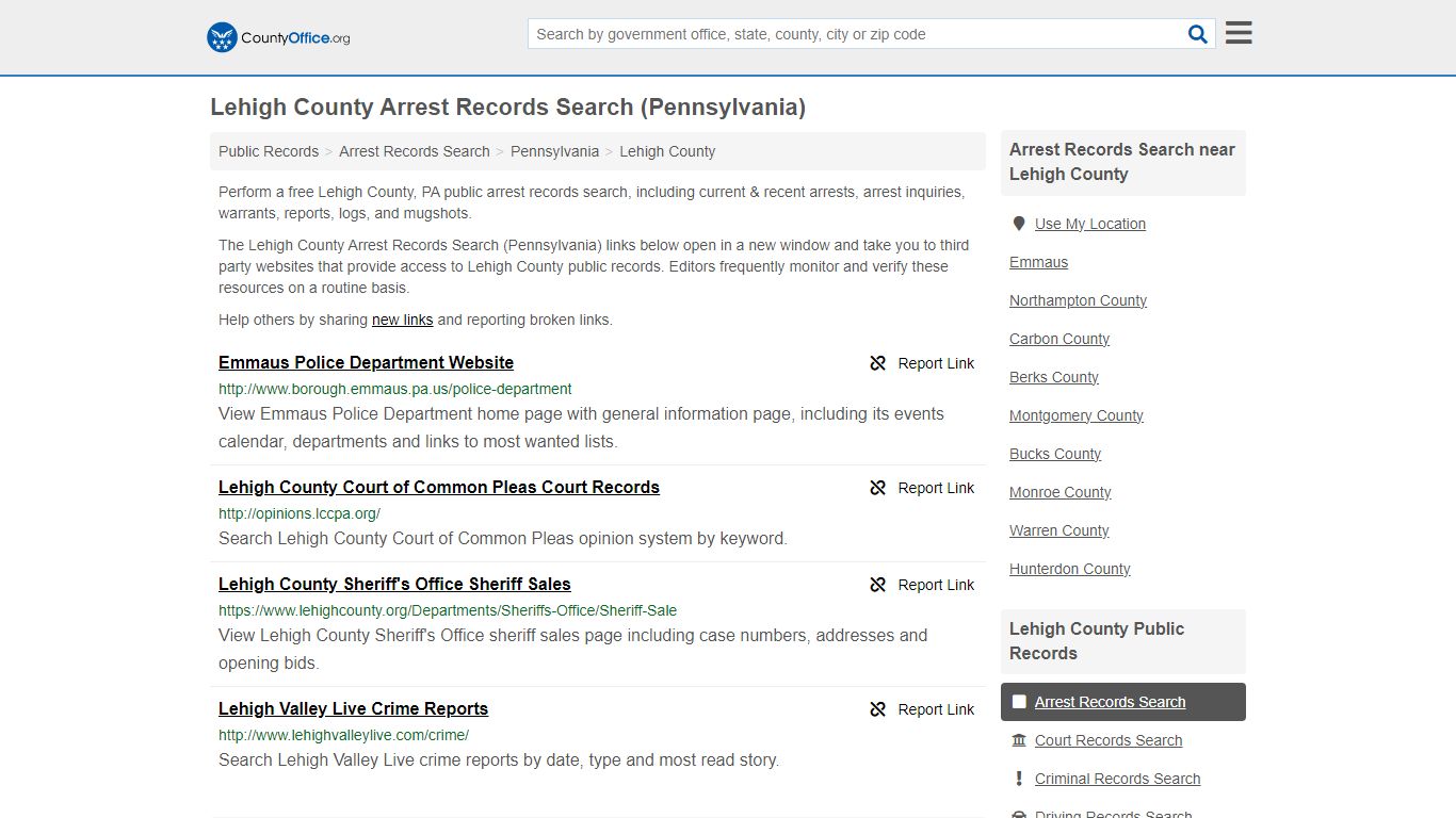Arrest Records Search - Lehigh County, PA (Arrests & Mugshots)